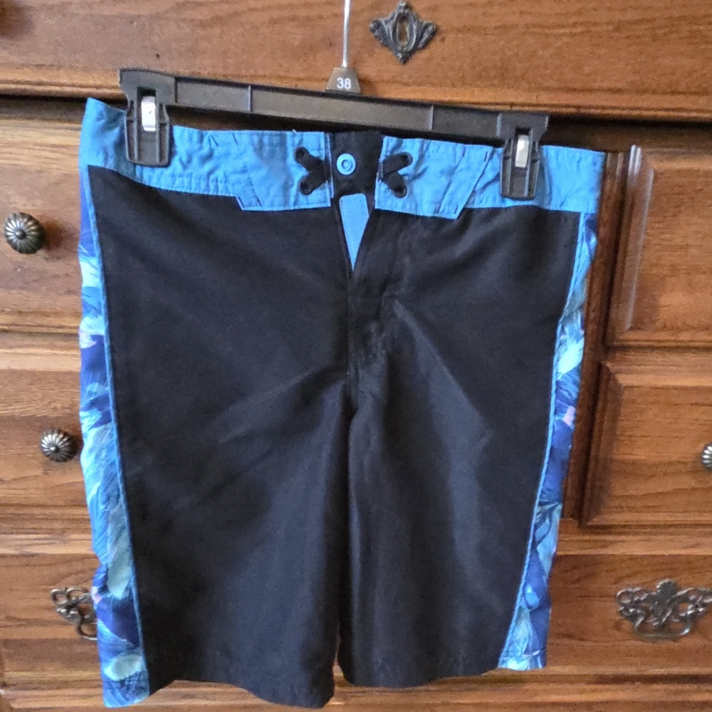 Black and Blue Floral Board Shorts